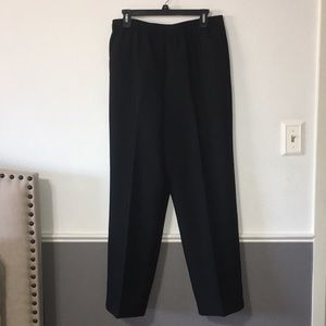 Alfred Dunner Black Elastic Waist Pants